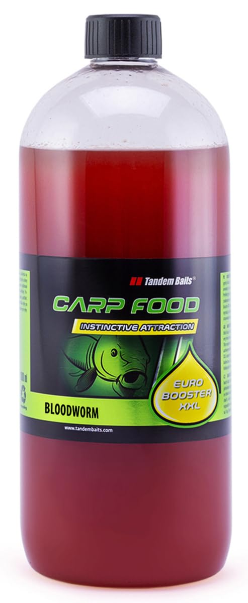 Tandem Baits Euro Booster XXL for Carp Boilies Bloodworm | Carp Fishing Boilies | Carp Fishing Bait | Carp Bait | Carp Fishing Accessories for Monster Fish 1 L