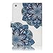 iPad Mini Case - LittleMax(TM) Smart Auto Wake/Sleep Stand Case [Magnet Closure] Flip Folio Wallet Case Cover for iPad Mini 3/2/1 [Free Cleaning Cloth,Stylus Pen]-# Blue Floral