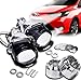 Zento Deals 2 Pieces of Mini H1 HID Bi-Xenon Projector Lens for H1 Bulb Model- Clear Bright High and Low Bim Light with Aluminum Housing for All Weather