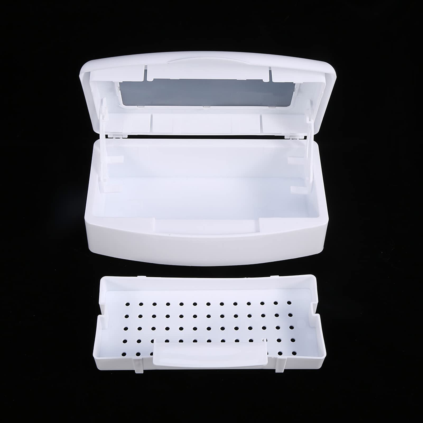 Nail Tool Sterilizer Disinfecting Container 23×13×8 Nail Tools Sterilizer Tray Sterilization Box Disinfection Container Manicure Tools for Salon
