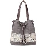 liujingjing Retro Printing Casual Canvas Tote Bag Handbag Shoulder Bag for Women Girls Ladies Beach School Travel Bag Roomy Purse