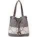 liujingjing Retro Printing Casual Canvas Tote Bag Handbag Shoulder Bag for Women Girls Ladies Beach School Travel Bag Roomy Purse