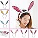 Sequins Bunny Ears Headband, Pack of 6 Hairbands in Assorted Colors for Party Decoration Accessories Party Favors ,Costplay, Birthdays, Halloween, Baby Showers, Everyday Wear,Fits Adults and Children