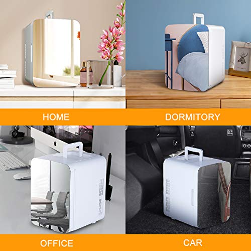 COOSEON Mini Fridge 7L Compact Fridge Mini Heater, Portable Beauty