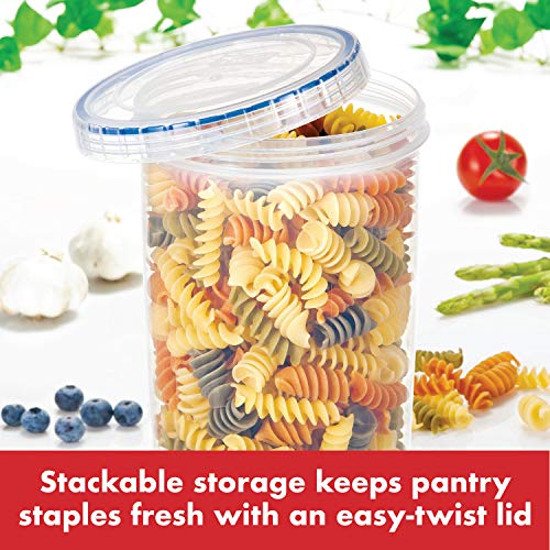 LocknLock Easy Essentials Twist Food Storage Lids/Airtight Containers, BPA Free, Tall44 Ozfor