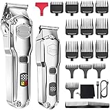 SUPRENT Mens Hair Clipper-Rechargeable Hair Cutting Kits With LED Display, Cordless Hair Clipper For Home Use & Barbers (Black - View #7