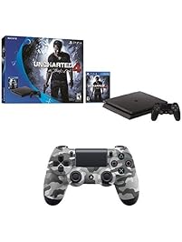 PlayStation 4 Slim 500GB Uncharted 4 Console + Extra Controller Bundle
