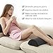Jiaao Half-Moon Bolster Pillow for Back Pain Memory Foam Knee Support Pillow for Side & Back Sleepers, Orthopedic Half Round Leg Elevator for Sleep, Including Bonus Cover with Invisible Zipper, Gray