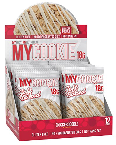 Pro Supps MYCOOKIE Delicious Soft Baked Protein Cookie, Snickerdoodle, 18g Protein, 7g Sugar, Gluten-Free, No Trans Fat, Healthy On-The-Go Snack, 12 ct, Net Wt 1.94 oz.