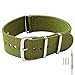 20mm Green Nylon Replacement Watch Strap with Free Installation Kit Including 4 Spring Bars and Removal Tool - [BWC]