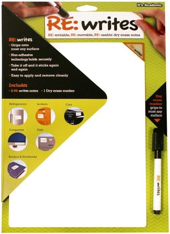 It's Academic Re:Writes 10 x 13 Inches, White, 1 Note and 1 Dry Erase Marker (07068)