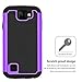 Case for LG Optimus Zone 3, Drop Protection Hybrid Dual Layer Armor Defender Case Purple