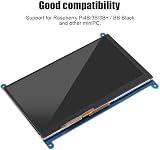 Wendry 7 Inch Raspberry Pi Touchscreen Monitor 1024x600 HDMI LCD Display w/ Case view 3