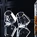 MyGift Tilting Whiskey Scotch Glass, Diamond Shape Liquor Snifter (10oz), Set of 4