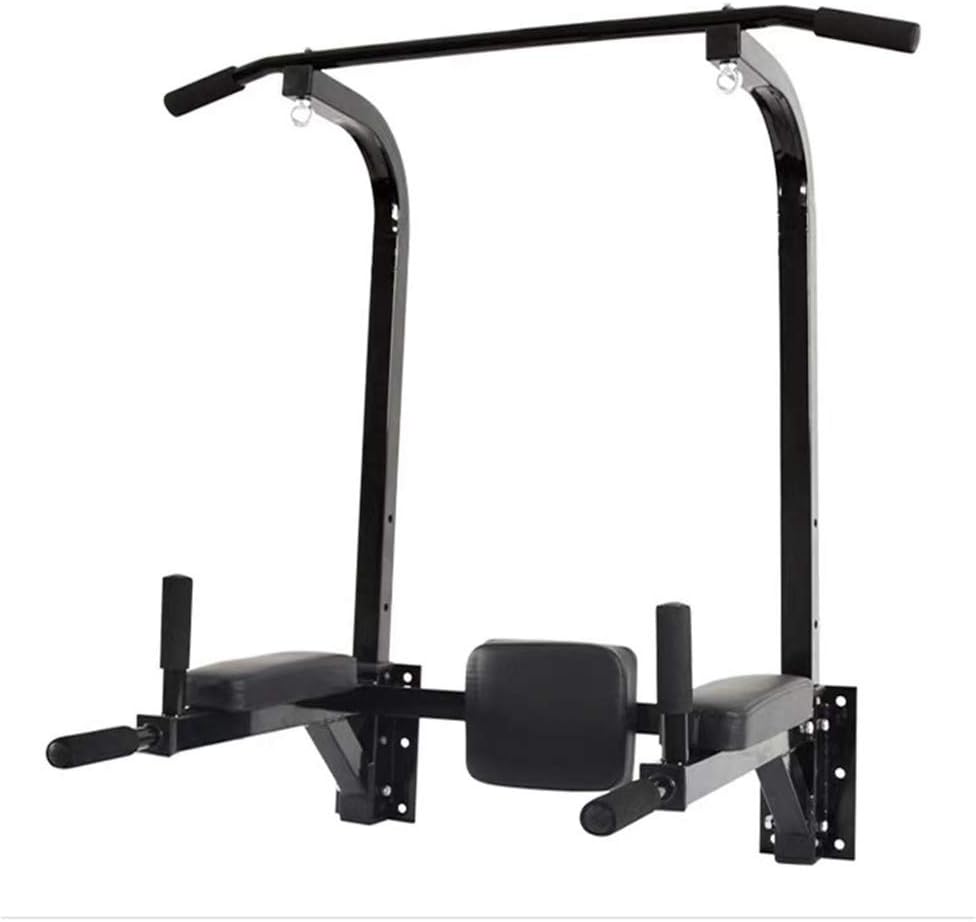 Pull Up Bars Wall Mount Chin Up Bar Height Adjustable Multi Grip Strength Training Equipment for Home Gym 440 LB Weight Capacity (Color : Black)