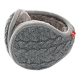 Metog Unisex Foldable Ear Warmers Polar kints Winter EarMuffs (Gray, One Size)