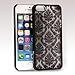 iPhone SE Case, GreatShield [TACT | Damask Design] Pattern Rubber Coating Embossed Snap On Case Back Cover for Apple iPhone SE / 5S / 5 (Black)