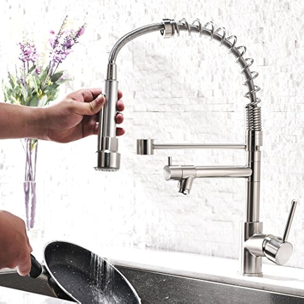 Aimadi Contemporary Kitchen Sink Faucet, Single Handle Stainless Steel