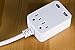 GE Outlet Extension Cord, 2 Outlet Surge Protector, 12Ft Extension Cord, Surge Protector With USB Ports, 3-Prong Flat Plug Power Strip, 360J Surge Protector, 240V Charging Station, White, 32089