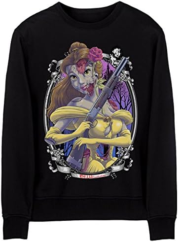 Women Disney Princess Zombie Sweatshirt Beauty and the Beast Sweater T Shirts