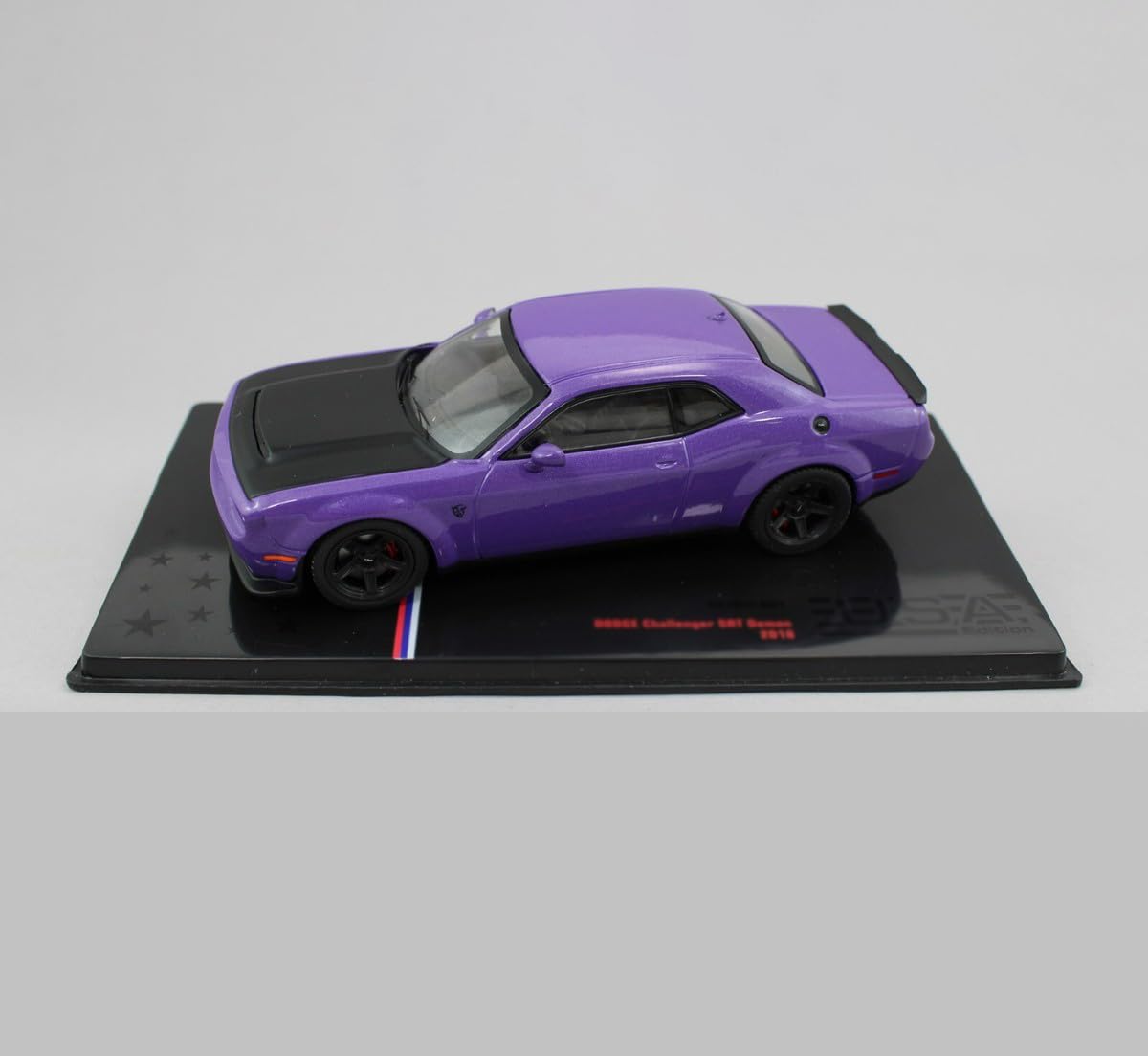 2018 SRT Demon Plum Crazy Metallic with Matt Black Hood 1/43 Diecast Model by IXO Models IA43001