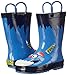 Western Chief Boys Waterproof Printed Rain Boot with Easy Pull On Handles, Monster, 3 M US Little Kid