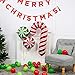 CQI 25 Count Christmas Candy Cane Foil Balloons, Red, White; 10 Large (30.3x15.7 inches), 15 Medium (11.4x6.7 inches); Unisex Children, Adults