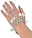 Zealmer Boho Gypsy Silver Coin Charms Slave Bracelets Hand Chain Bracelet Floral