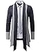 TheLees (NKCD94) Open Front Double Shawl Collar Cardigan Sweaters CHARCOAL US M(Tag size M)