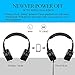 Bluetooth Headphones with Built-in Mic, Wireless and Wired Over-Ear Headset with Comfortable Earpad for PC, Tablets and Smartphones (Black+Red)