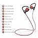 Wireless Bluetooth Headphones, Labobbon Best Ear Buds Earphones for Jogging, Running, Sport, Workout and More, HD Stereo Noise Cancelling LED Sweatproof in Ear Headset with Built-in Mic, Black & Red