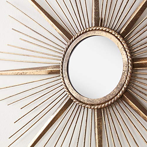Sunburst Metal Wall Mirror Set of 3, Wall Mirrors for Room Decor & Home Décor, Round Mirrors
