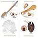 Dry Brushing Body Brush for Cellulite Lymphatic Body Brush Premium Natural Dry Skin Brush Set Detachable Long Bamboo Handle Exfoliating Brush Scrub Gloves Face Brush Pumice Stone Glowing Youthful Skin