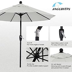 ABCCANOPY Durable Patio Umbrellas 7.5' Light Beige