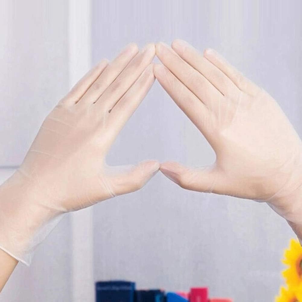 100pcs Clear Vinyl Disposable PVC Gloves Latex Free Powder Free Examination Gloves