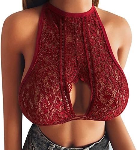YKA Women's Signature Lace Unlined Underwire Bra Sexy Women Lace Girl Hollow Out Elastic Cage Bra Bandage