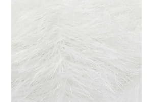 King Cole Tinsel Chunky Knitting Yarn Sparkle Eyelash Wool 1 x 50g (White - 204)