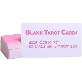 Myripoly Create Your Own Oracle Card,White Blank Tarrot Cards Deck, 80 Cards, Standard Tarot Size(2.75" x 4.75") White Blank Playing Cards
