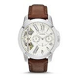 Fossil Men's ME1144 Grant Twist Multifunction Leather Watch - Brown