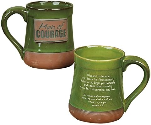 Abbey Gift Man of Courage Pottery Mug, 20 oz - 56804