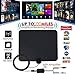 HDTV Antenna, 80-120 Miles Indoor HDTV Antena Digital TV Antenna + Signal Amplifier Booster VHF UHF Cable TV Surf Fox Antenas TV Radius Antennas DVB-T/T2 - Updated 2018 Version