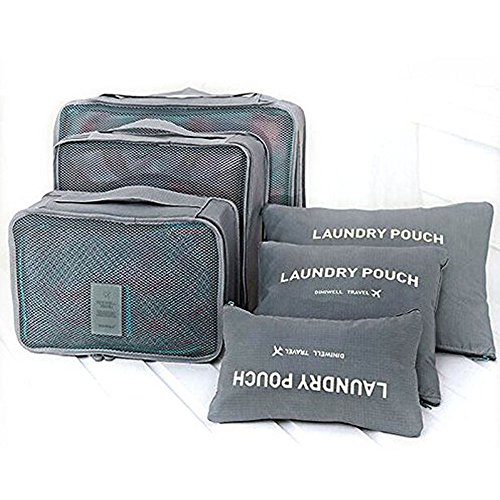 Fannuoyi 6pcs travel storage bags clothes packing water…