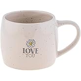 Karma Gifts Reese Ceramic Mug - 16-Ounce Coffee Cup - Cute Mugs for Women and Men - Daisy