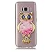 S8 Plus Case,DAMONDY 3D Owl Bling Cute Diamond Glitter Liquid Floating Quicksand Water Flowing Ultra Clear Soft TPU Case for Samsung Galaxy S8+ Plus ONLY-Pink