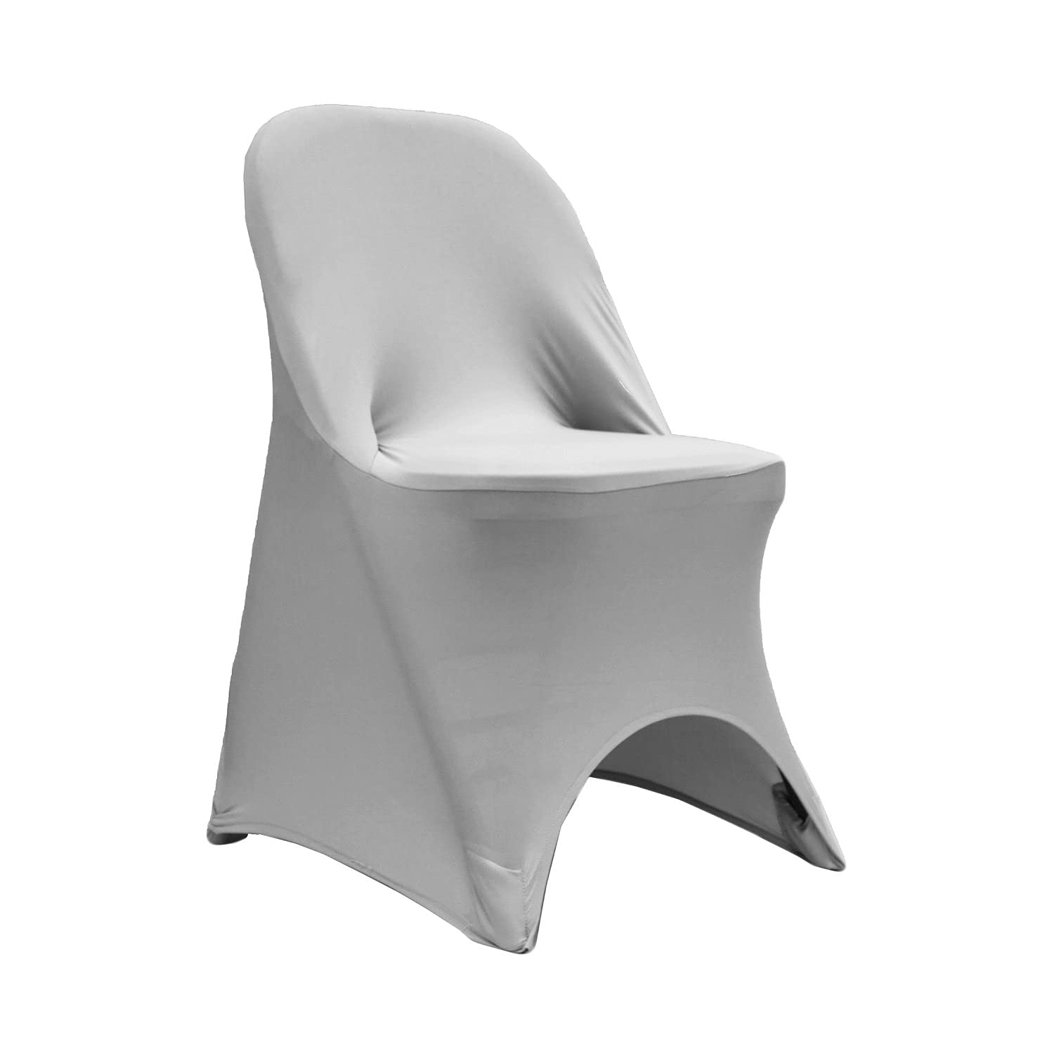 RCZ Décor Folding Spandex Chair Cover | Silver | 45 cm x 77 cm