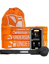 Undersun Fitness Muscle Building Resistance - Juego de bandas de ejercicio y programa de entrenamiento James Grage