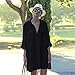Fasker Womens Bathing Suit Swimwear Beach Bikini Swimsuit Shirt Cover up Dress,A-BLACK, ONE SIZE FITS MOST