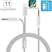 iPhone X Aux Cable, DISDIM 2 in 1 3.5mm Headphone Audio Jack Cord and Male Extension Auxiliary Adapter for iPhone X / 8/8 Plus,Android Smartphone to Car Stereo/Home Speaker