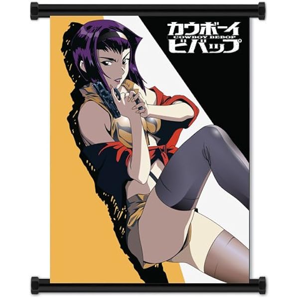 Amazon Com Wall Scrolls Cowboy Bebop Sexy Anime Girl Faye Valentine Fabric Poster 32 X42 Inches Prints Posters Prints