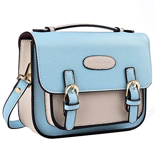 Katia Retro Vintage PU Leather Bag Compatible for Polaroid Fujifilm Instax Mini 9/8/ 7s/ SQ6/ 25/90/ Instant Film Camera with Shoulder Strap - Blue